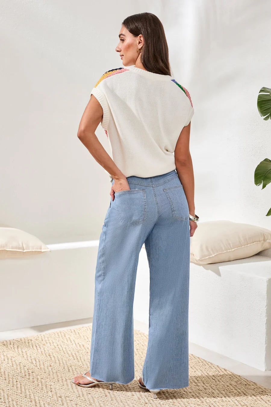 Audrey Lightweight Pleated Wide Leg Flowy Pants