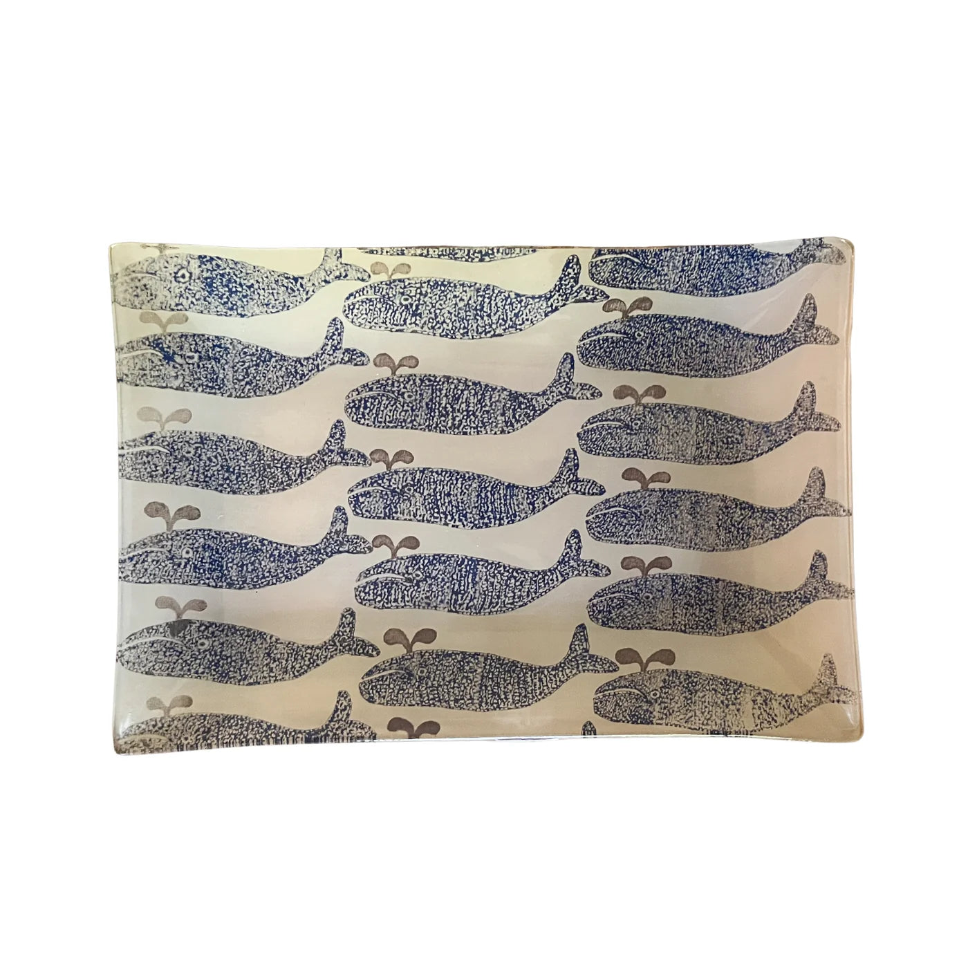 Coastal Pod Large Rectangular Decoupage Plate 5.75"x8.5"