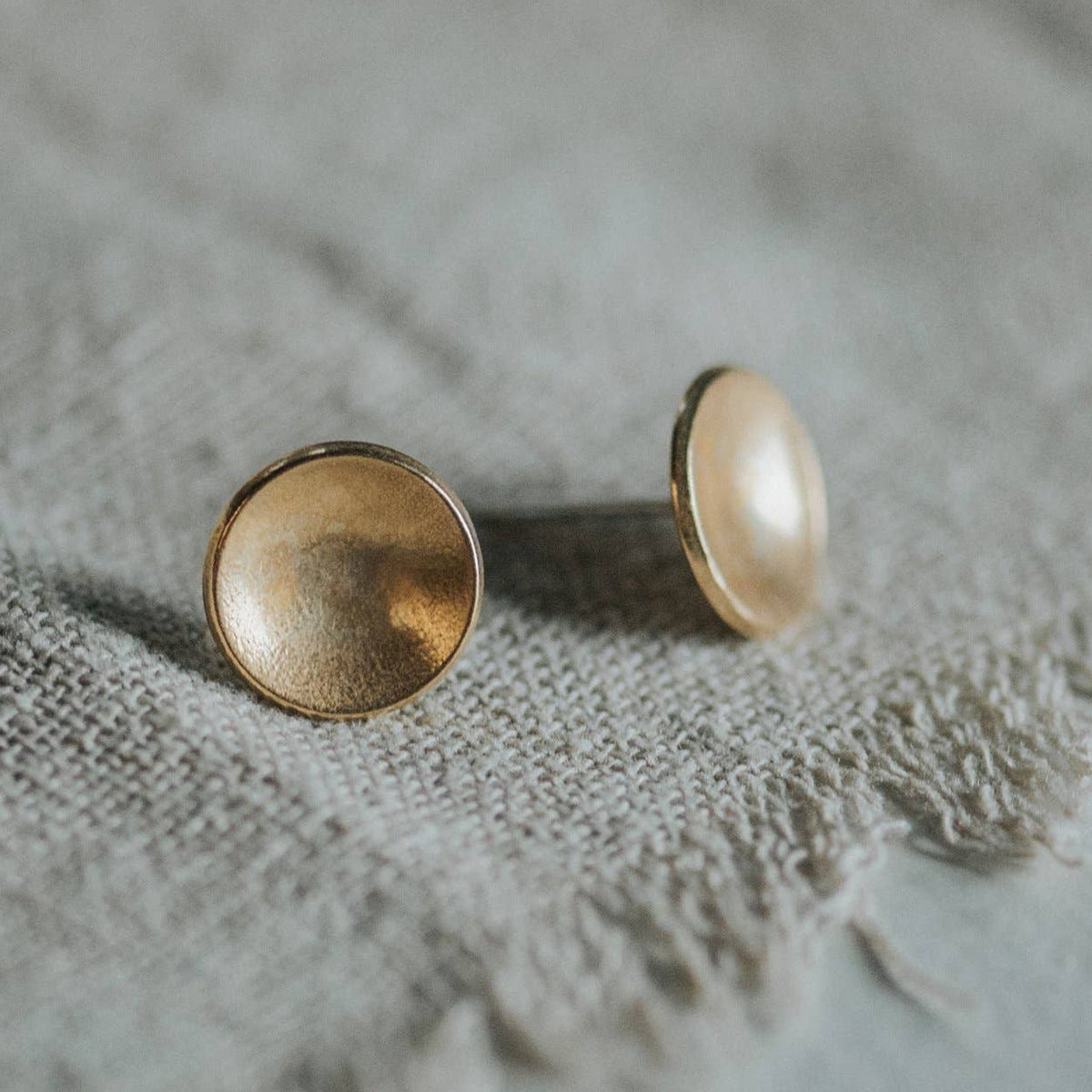 Basin Studs, 24K Gold Plate