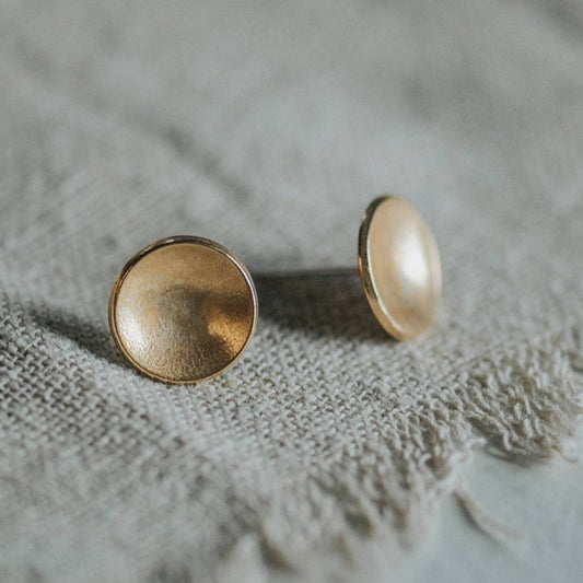 Basin Studs, 24K Gold Plate
