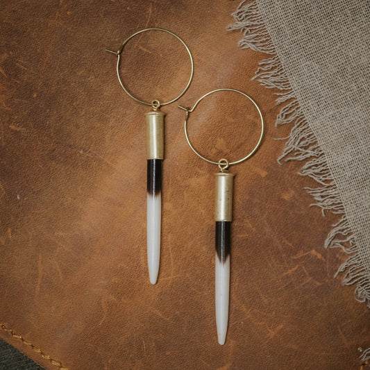 Yellowstone Beth Dutton Earrings, All Black / Long (2.5" - 3.5")