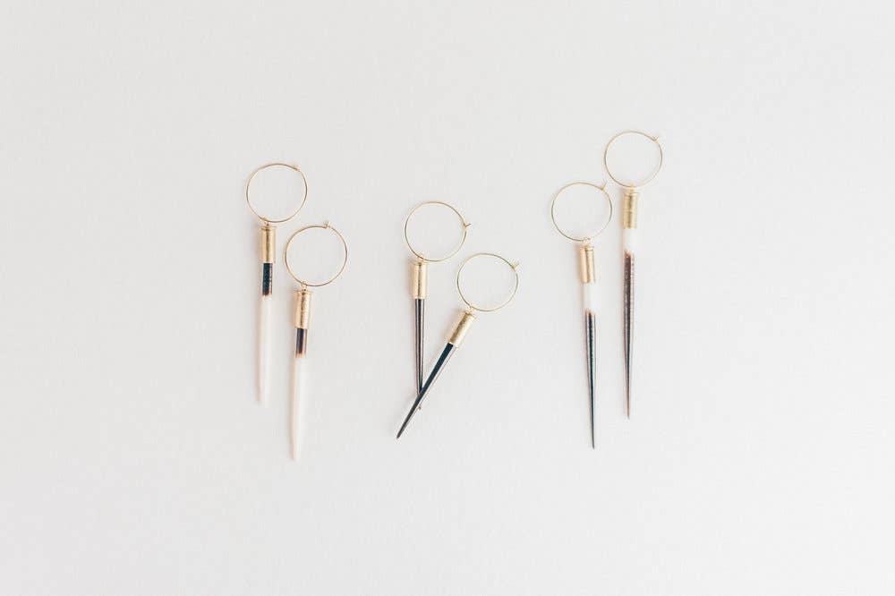 Yellowstone Beth Dutton Earrings, All Black / Long (2.5" - 3.5")