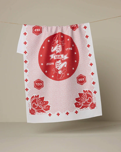 USA Cowgirl Tea Towel