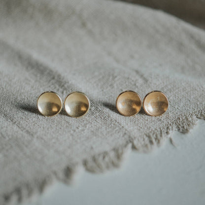 Basin Studs, 24K Gold Plate