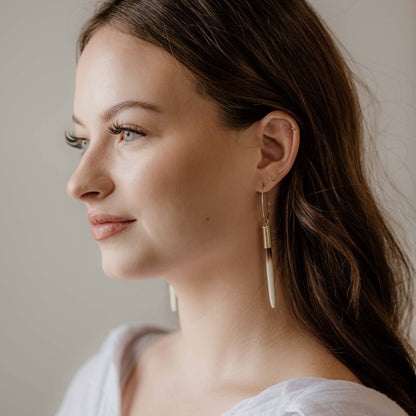Yellowstone Beth Dutton Earrings, All White / Long (2.5" - 3.5")