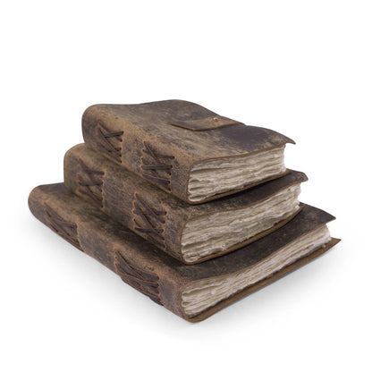 Scratched Brown Leather Journals