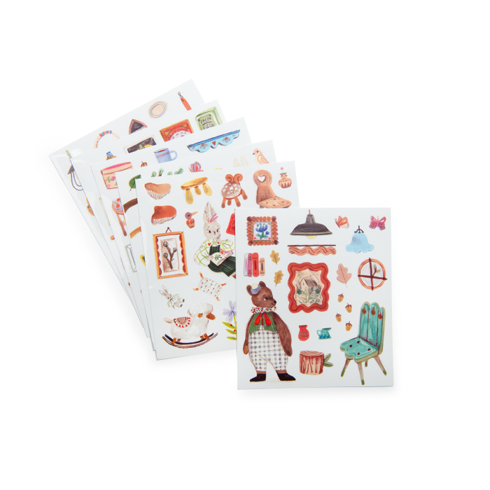 Coloring books (20 pages) w/150 stickers - The Minouchkas (Pack of 6)