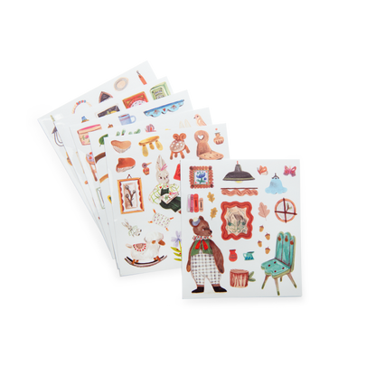 Coloring books (20 pages) w/150 stickers - The Minouchkas (Pack of 6)