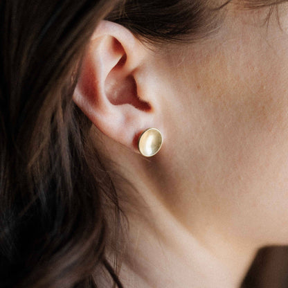 Basin Studs, 24K Gold Plate