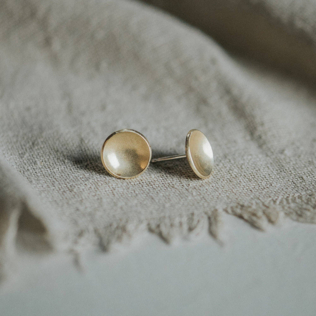 Basin Studs, 24K Gold Plate