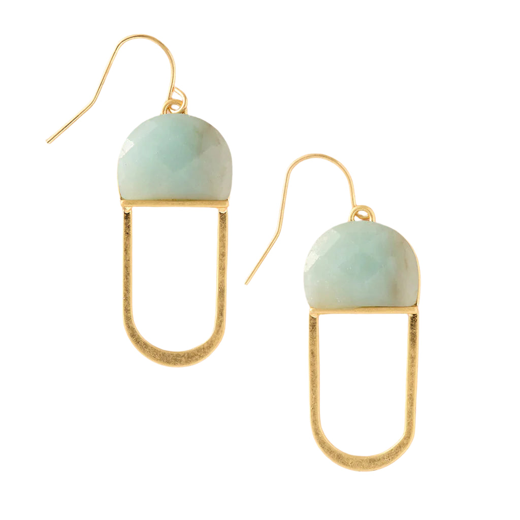 Modern Stone Chandelier Earrings