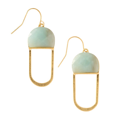 Modern Stone Chandelier Earrings