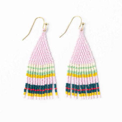Audrey Small Seed Bead Vertical Stripe Earrings