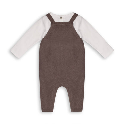 Bear Sweater Knit Baby Overall & Bodysuit Set (Organic)