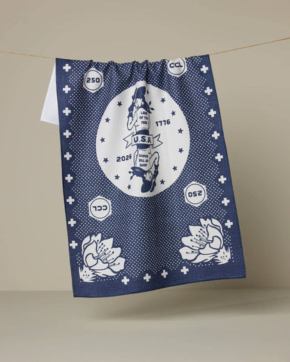 USA Cowgirl Tea Towel