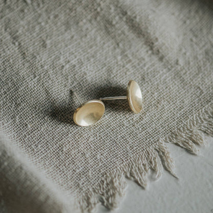 Basin Studs, 24K Gold Plate
