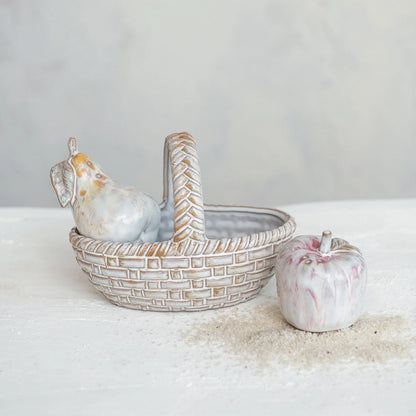 Salt & Pepper Shakers w/ Basket
