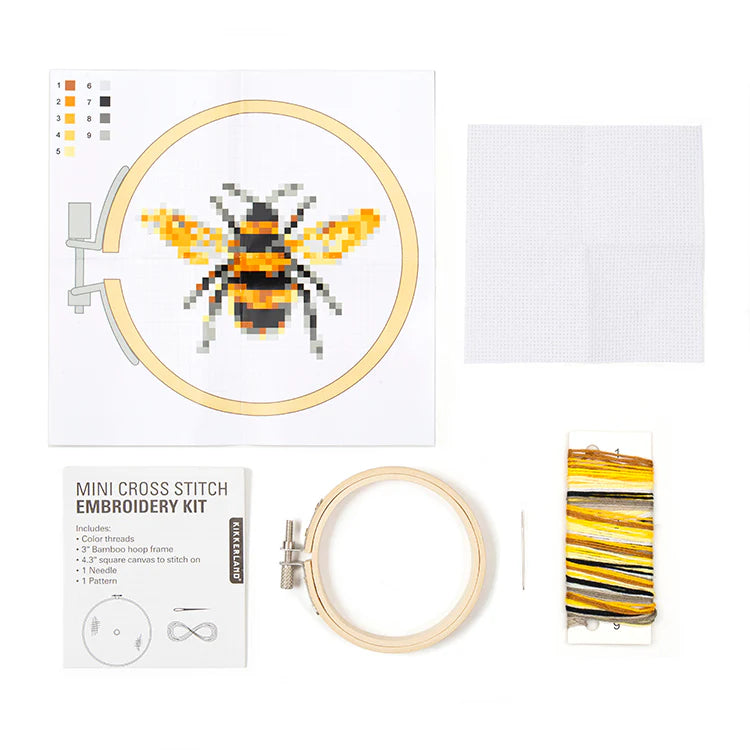 Bee Mini Cross Stitch Kit