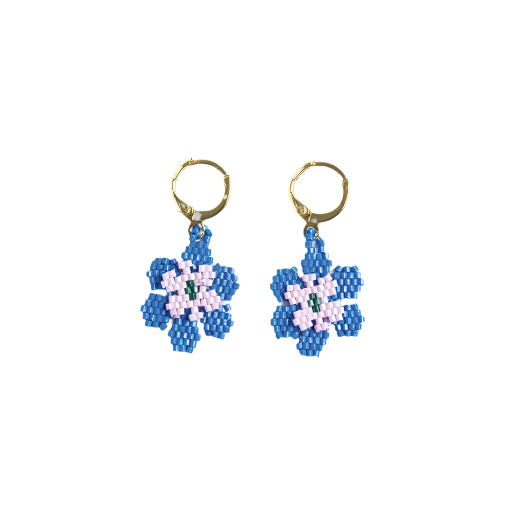 Blossom Six Petal Flower Drop Earrings