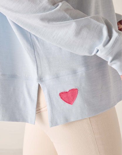 Amour Tee, Crystal Blue/Pink, One Size