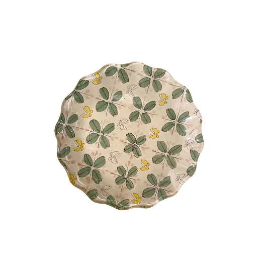 Butterfly Garden Scalloped Decoupage Plate 5"