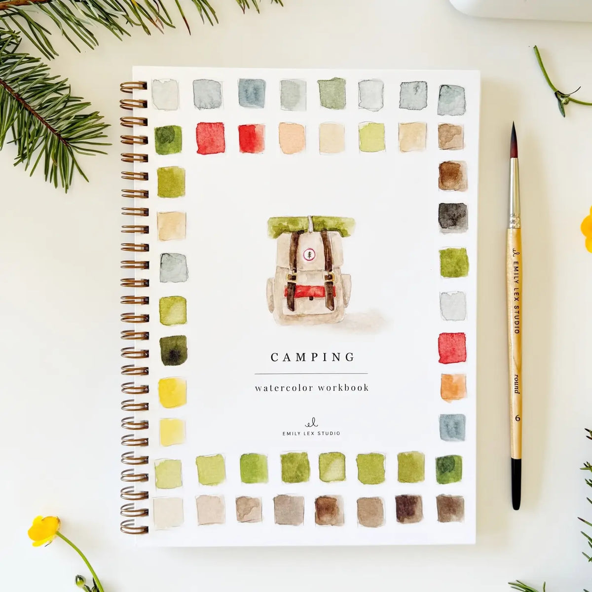 Camping Watercolor Workbook