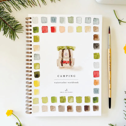 Camping Watercolor Workbook