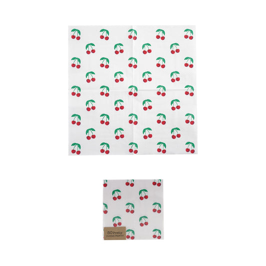 Paper Cocktail Napkins w/ Cherries