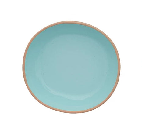Enameled Stainless Steel Dish with Colored Edge