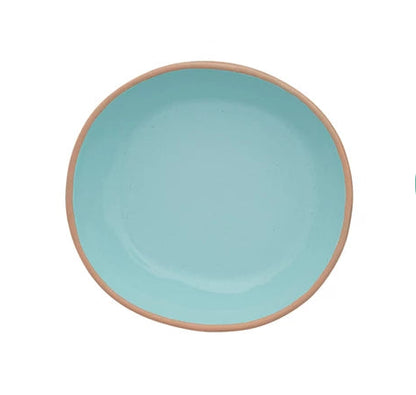 Enameled Stainless Steel Dish with Colored Edge