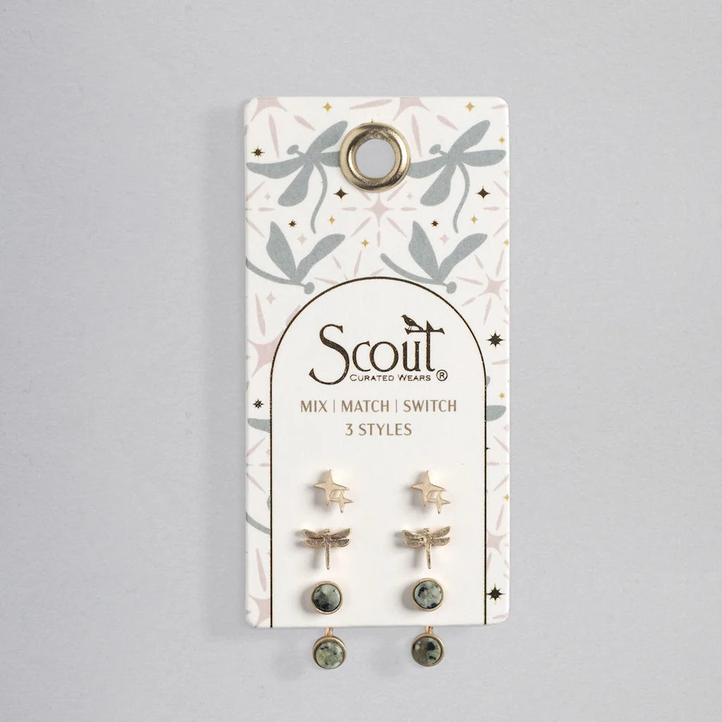 Stud Trio Ear Jacket Set