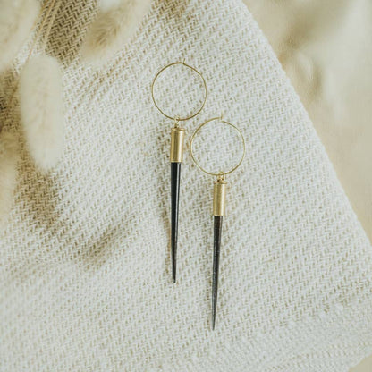 Yellowstone Beth Dutton Earrings, All Black / Long (2.5" - 3.5")