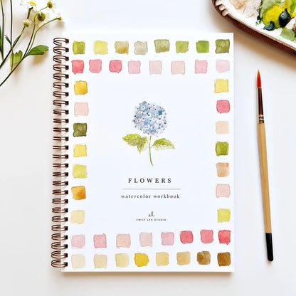 Flowers Watercolor Workbook