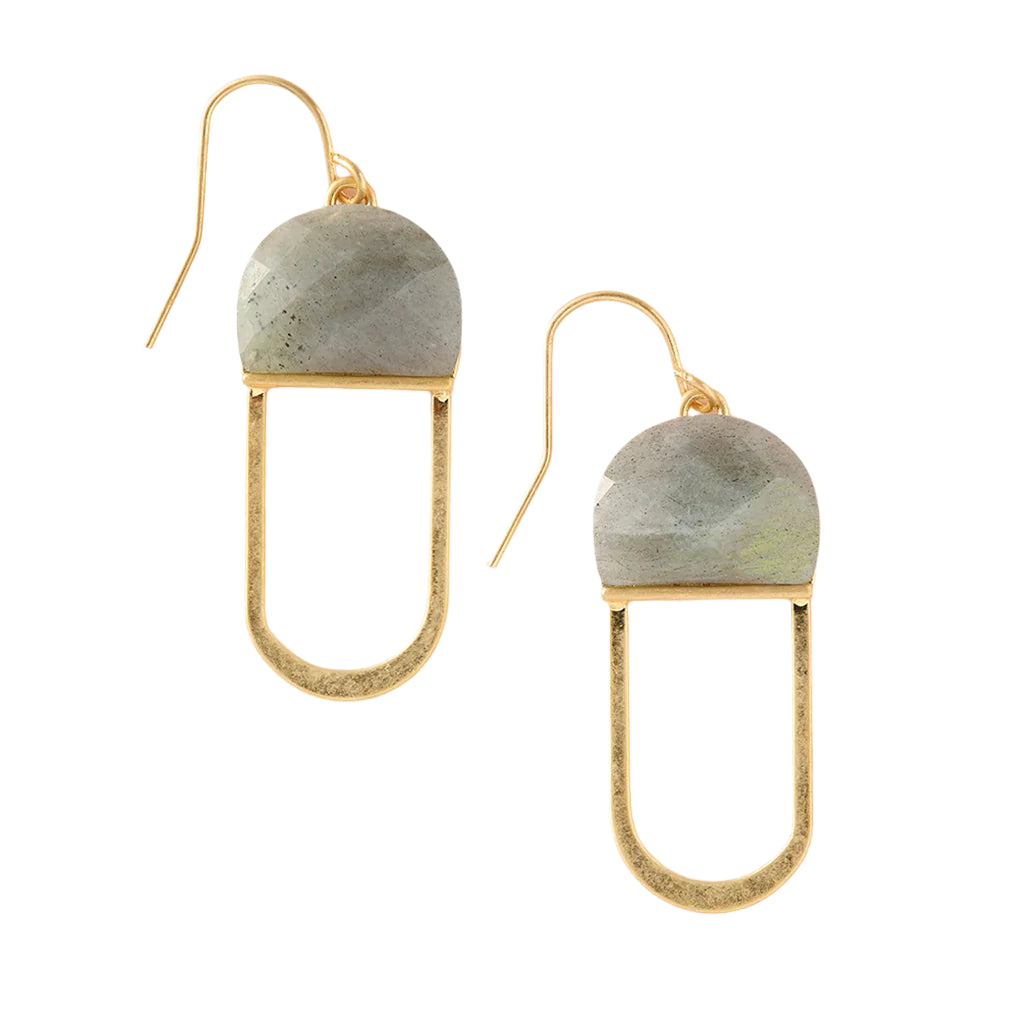 Modern Stone Chandelier Earrings