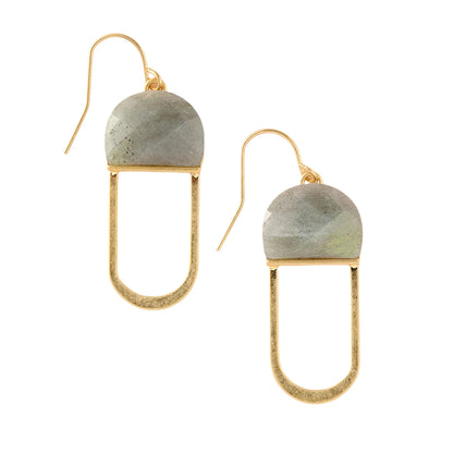 Modern Stone Chandelier Earrings