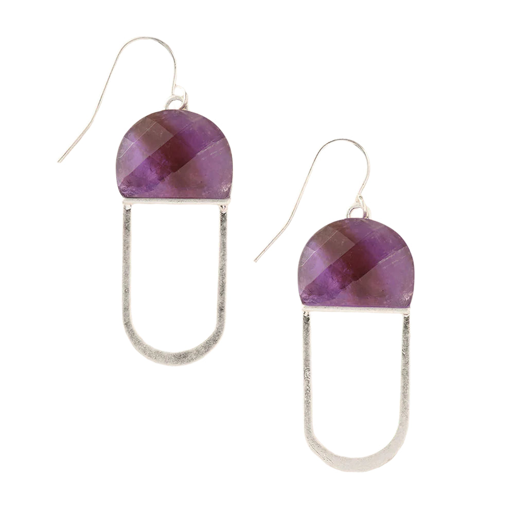 Modern Stone Chandelier Earrings