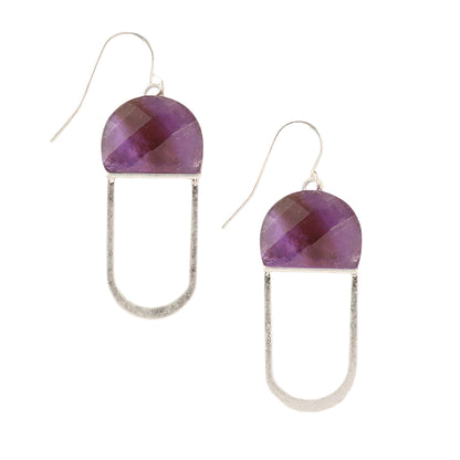 Modern Stone Chandelier Earrings