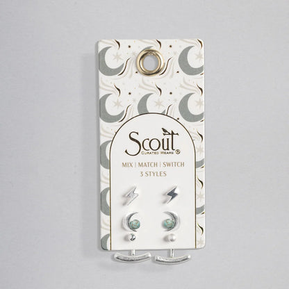 Stud Trio Ear Jacket Set