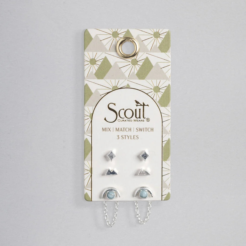 Stud Trio Ear Jacket Set