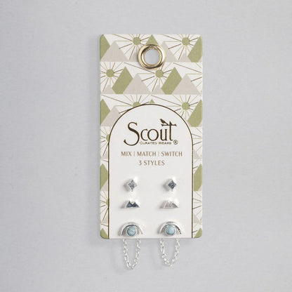 Stud Trio Ear Jacket Set