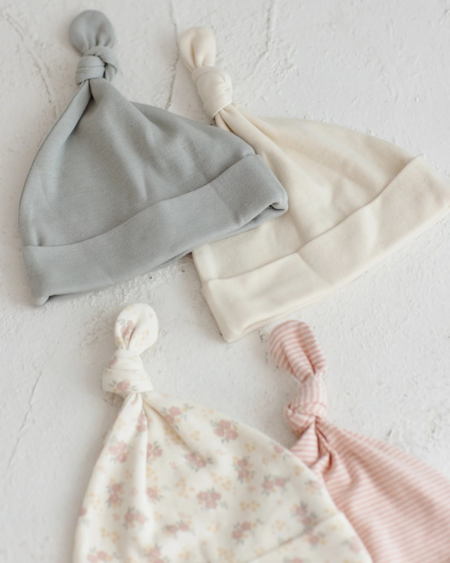 Knotted Baby Hat Natural