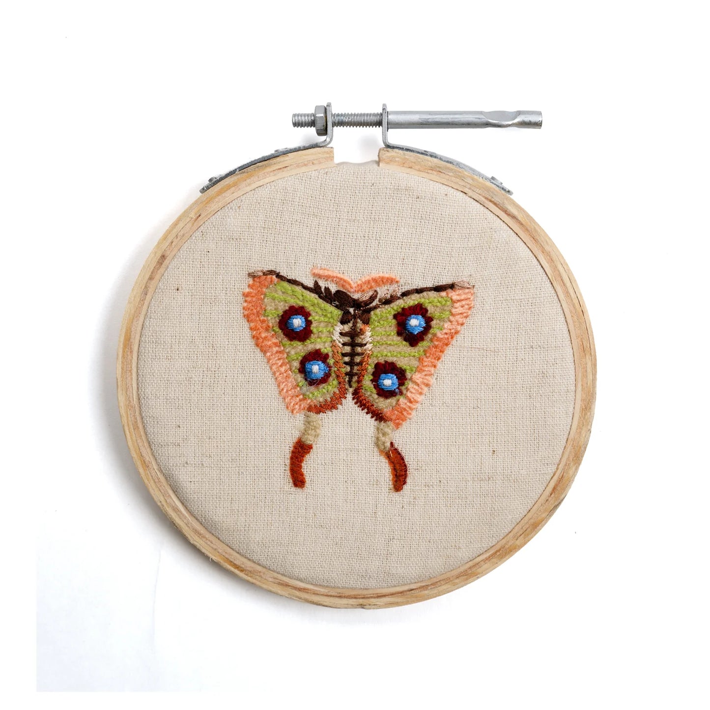 Small Butterfly Embroidery Hoop, 4”