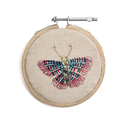 Small Butterfly Embroidery Hoop, 4”