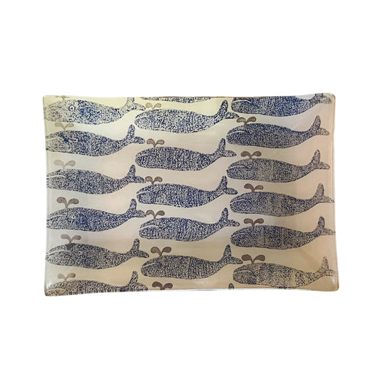 Coastal Pod Large Rectangular Decoupage Plate 5.75"x8.5"