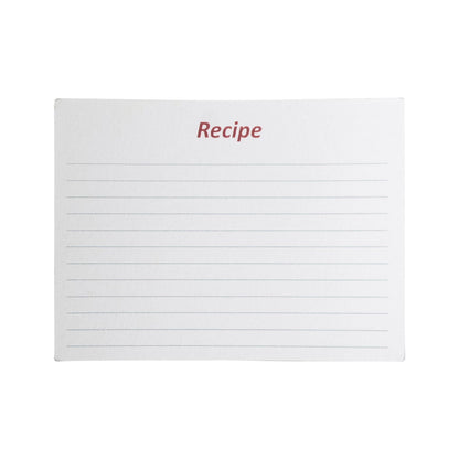 Etched Stainless Steel "Recipes" Box with 36 Recipe Cards, Gold Finish