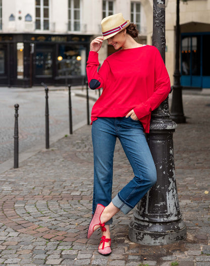 Amour Tee, Red/Navy, One Size