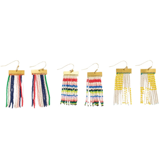 Scout Rectangle Hanger Fringe Earrings