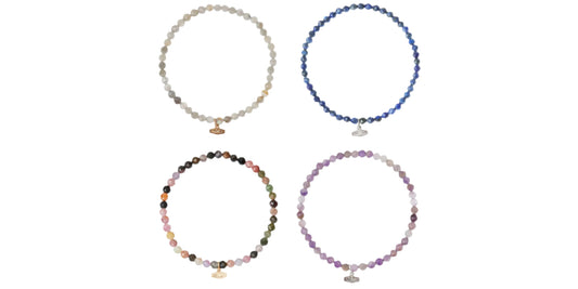 Mini Faceted Stone Stacking Bracelet