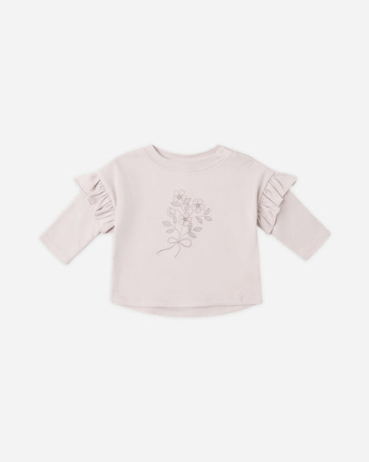 Ruffle Long Sleeve Tee, Fleur