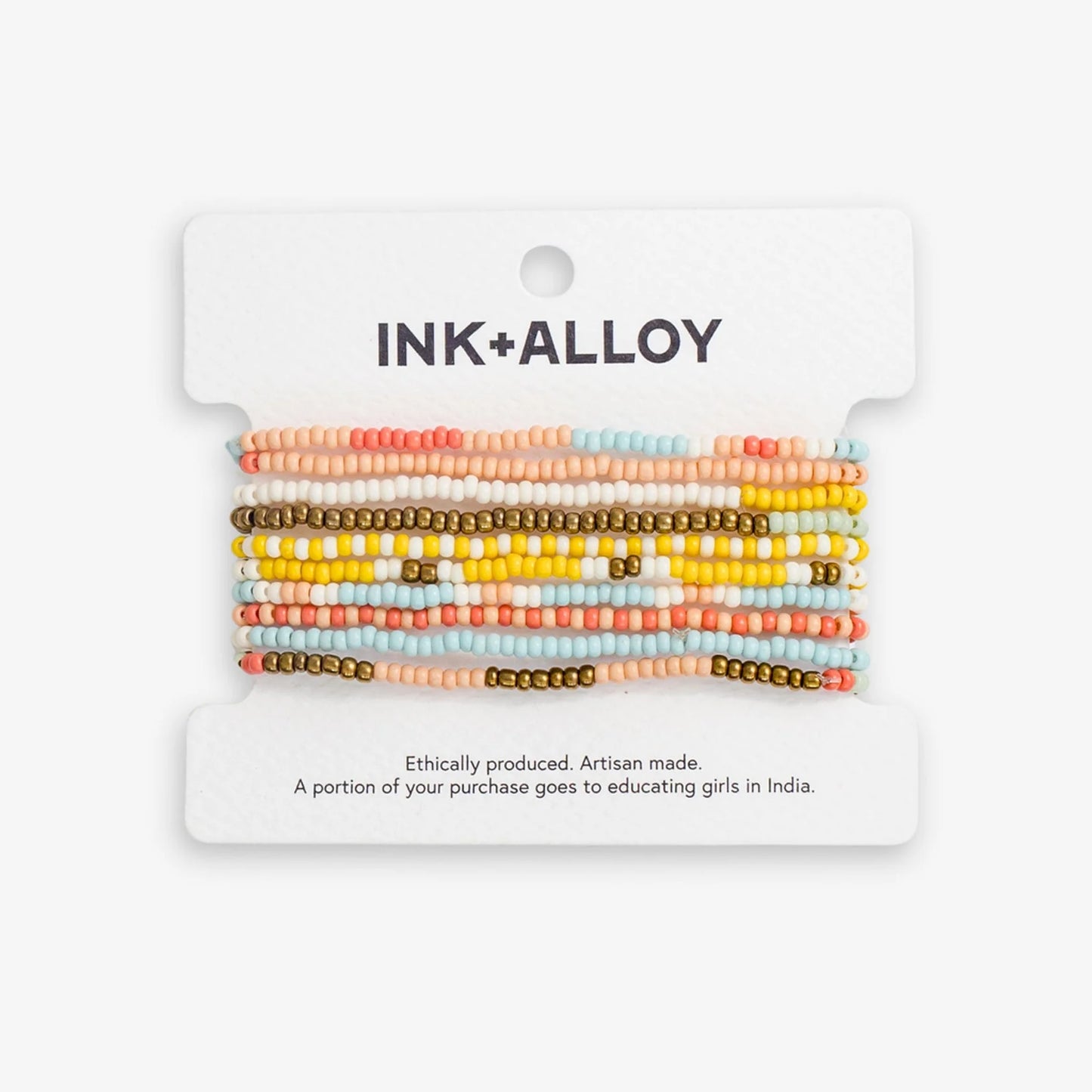 Sage 10 Strand Stretch Bracelets